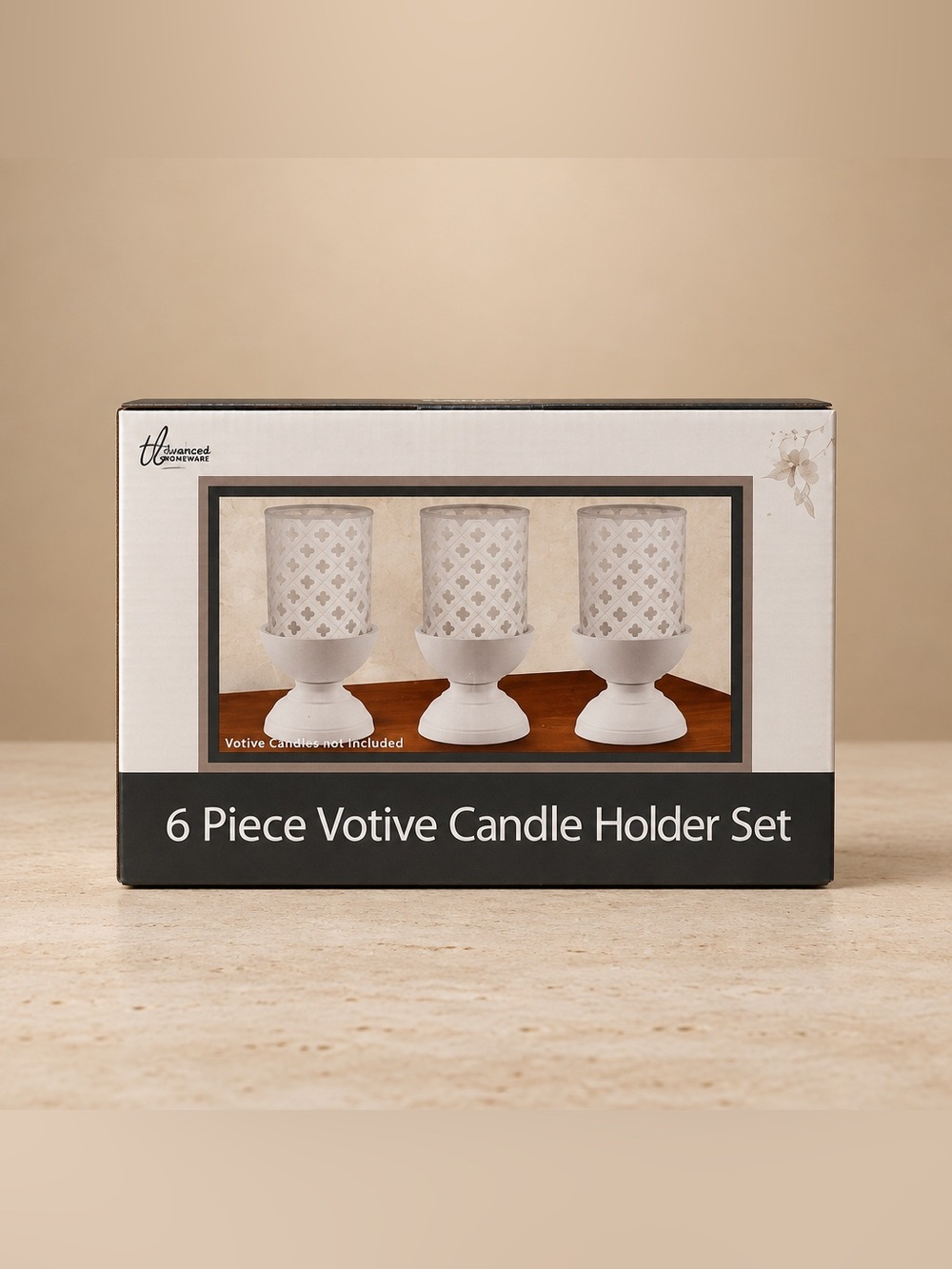 True Living Essentials 6 Piece Votive Candle Holder Set